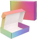 9x6x2 Shipping Boxes for Small Business, 30 Pack Colorful Corrugated Cardboard Boxes for Shipping Mailing by OUGEBOX