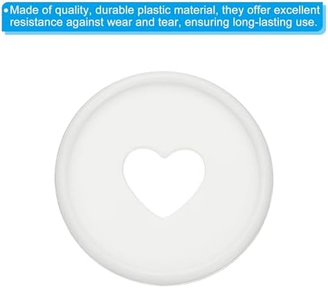 PATIKIL 35mm Plastic Book Binding Discs, 11 Pack Discbound Expansion Discs Heart Binder Rings for DIY Notebook Planner, White - Image 4
