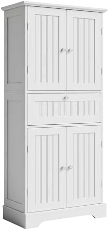 ChooChoo 51" H Bathroom Floor Cabinet with Drawer and Adjustable Shelves by ChooChoo