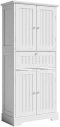 ChooChoo 51" H Bathroom Floor Cabinet with Drawer and Adjustable Shelves by ChooChoo