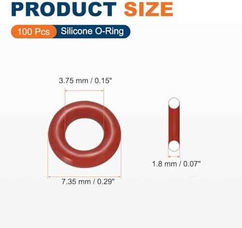 100pcs Silicone O-Ring 7.35x3.75x1.8mm Metric Sealing Gasket - Image 2