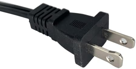 Short Extension Cord 2 Foot, 18 AWG Small 2 Prong Power Cord Cable - Image 3
