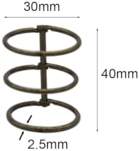 10pcs 3 Ring Metal Loose Leaf Binder - 30mm Snap-Lock Split Hinged Book Rings for DIY Photo Albums, Refillable Notebooks, Report Covers, Travel Journals - Heavy Duty Binding Spines Combs - Image 2