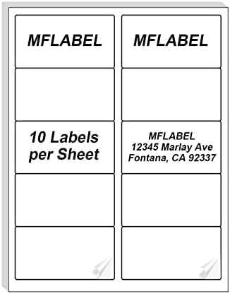 MFLABEL Shipping Labels for Laser & Inkjet Printer 2" x 4" (10-up) 16000 Sheets by MFLABEL
