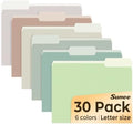 SUNEE File Folders, 30 Pack Manilla Folders 8.5 x 11, Colored File Folders Home Office School Supplies for Documents Files Paper, 6 Morandi Colors by SUNEE