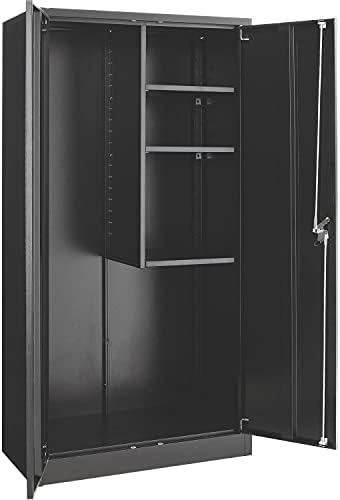 Global Industrial Janitorial Cabinet Assembled 36x18x72 Black - Image 10