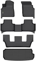 HAFIDI® Floor Mats & Cargo Liner Fit for 2020-2026 Audi Q7 & SQ7 All Weather Protection TPE Anti-Slip Automotive Full Set Floor Liners Custom Accessories - Black by HAFIDI