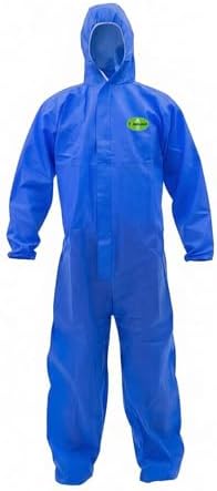 Painting Protective Suit, SMS Full Body Hazmat Suits Coveralls with Hood and Elastic Wrists for Mechanic Work by RAYGARD