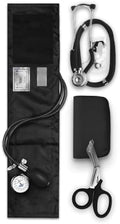 ASA TECHMED Nurse EMT Starter Pack Stethoscope, Blood Pressure Monitor and Trauma 7.5" EMT Shear Ideal Gift for Nurses, Medical Students, Firefighters, Police and Personal Use (Black) Standard by ASATECHMED
