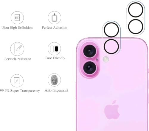 Ailun 3 Pack Camera Lens Protector for iPhone 16 & iPhone 16 Plus - Image 2
