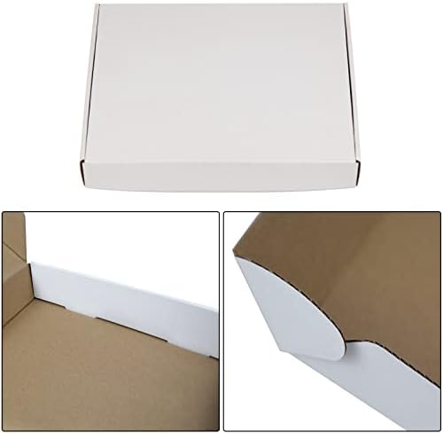 13x10x2 Inches Shipping Boxes Pack of 25, White Corrugated Cardboard Boxes for Small Bussiness - Image 3