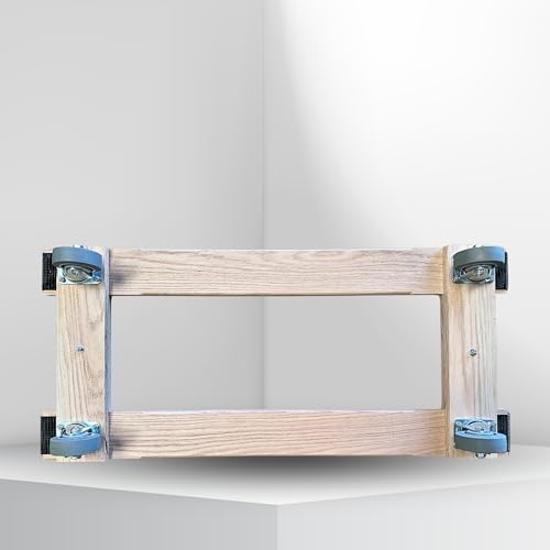 Made in USA Premium Solid Oak Furniture Dolly - 18"x40" H-Frame w/Non-Slip Grip, 3.5" Non-Marking Wheels, Heavy-Duty 1000 lbs Capacity (18"x40" Solid Oak Dolly) - Image 7