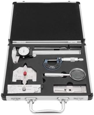 Welding Inspection Ruler Kit with 7 Tools Fillet Weld Gauge Ruler Magnifier Calliper Test Set 12''×9''×2'' Gauge Tool Set Case Box Measuring High Precision More Accurate by Unknown