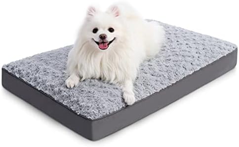 KSIIA Washable Dog Crate Bed Waterproof for Medium Dogs,29x18 in,Light Gray by KSIIAPetProducts