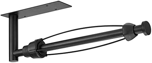 DEKAVA Under Cabinet Wall Mount Paper Towel Holder, Self-Adhesive Bar, Stainless Steel 13 inch (Black) by DEKAVA