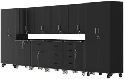 10-Piece Garage Storage Cabinets System Heavy Duty Workshop Set by FLIXELIO