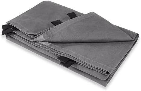 WHITEDUCK 12'x16' Canvas Tarp 18 oz/37 Mil Heavy Duty Water Repellent UV Resistant, Rustproof Grommets, Industrial & Commercial Use Cloth Tarp (Finished Size: 11'6"x15'6", Grey) - Image 6