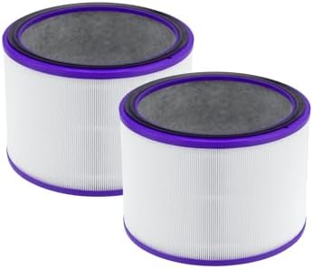 Nispira HP01 HP02 DP01 968125-03 Replacement Filter Compatible with Dyson Pure Cool Link Desk & Pure Hot Cool Link Air Purifiers Evo Filter 2-in-1 HEPA Activated Carbon, 2 Packs by Nispira