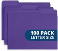 Blue Summit Supplies 100 File Folders, Letter Size, 1/3 Cut Tab, Purple by BlueSummitSupplies