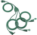 DEWENWILS 25FT (7’+6’ *3) Outdoor Extension Cord 1 to 3 Slipper Cord, Green by DEWENWILS