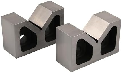 HFS(R) Cast Iron V-Block Set, 2-Piece Matched Machinist V Blocks, 6 X 3-1/8 X 2-1/2 Inch, Precision Ground for Machining, Inspection & Setup by HFS
