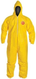 DuPont Tychem 2000 QC127S Disposable Chemical Resistant Coverall with Hood, Elastic Cuff and Serged Seams, Yellow, X-Large (Pack of 12), Model:QC127SYLXL00 by DuPontPersonalProtection