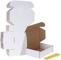 HORLIMER 10 Pack 7x5x2 Shipping Boxes, White Corrugated Cardboard Box for Mailing, Packaging, Small Business by HORLIMER