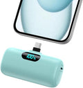 Mini Portable Charger USB C Power Bank,5000mAh PD Fast Charging Battery Pack Built-in USB-C Connector Travel Essential for iPhone17/Pro/17Pro Max/16e/Air/16 Plus/16Pro Max/15 All Series,Android Green by HETP