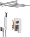 12" Brushed Nickel Rainfall Shower System with Handheld by KOJOXSANITARY