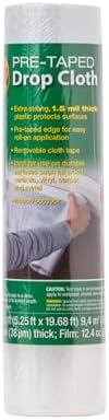 Duck Brand Pre-Taped Painter's Drop Cloth, 5.25 Feet by 19.68 Feet, 1 Roll by DuckBrand