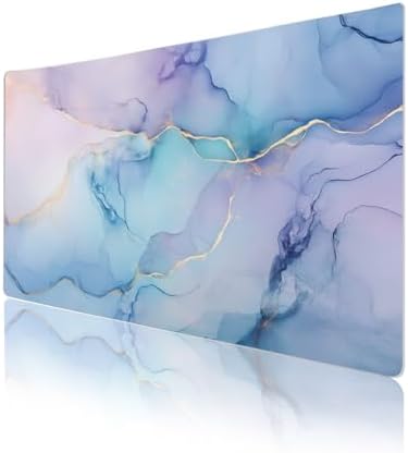 QIYI PU Leather Large Mouse Pad, Waterproof Desk Mat, 23.6" x 13.8", Fluid - Image 4