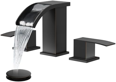 gotonovo Waterfall Bathroom Faucet 3 Hole Square Body,Oil Rubbed Bronze by HOME