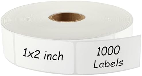 MaxGear 1000 Removable Freezer Labels 1x2 Inch by MaxGear