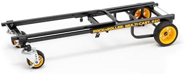 Rock-N-Roller R2G (Micro Ground Glider) 8-in-1 Folding Multi-Cart/Hand Truck/Dolly/Platform Cart/26" to 39" Telescoping Frame/350 lbs. Load Capacity, Black - Image 5