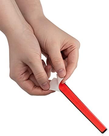 Carstens Adhesive Sticker Labels, 5 3/8” x 1”, Binder Labels for 1” Ring Binder Spines, Red, Roll of 200 - Image 3
