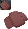 Car Center Console Cover, PU Leather Armrest Box Cushion with 2 Side Storage Bags, 11.81" x 7.87" Car Interior Arm Rest Decor Mat, Universal for Most Cars (Red) by Unknown