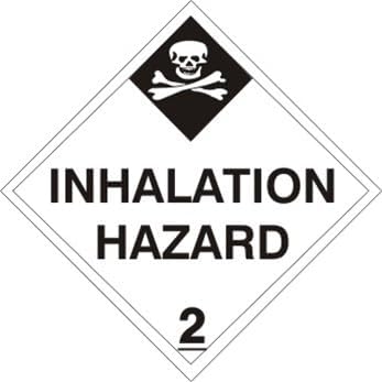 DOT Placard INHALATION HAZARD CLASS 2 Sign Shipping Metal Tin Sign 12 x 12 inch Warning for Industrial & Commercial Use (Z704) by Unknown
