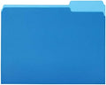 Amazon Basics File Folders for Organization, Letter Size, 1/3 Cut Tab, Sturdy with Tabs for Organizing and Filing, Blue, 36-Pack by AmazonBasics