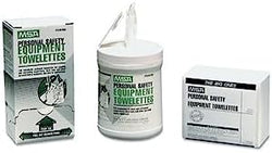 MSA 697383 Personal Safety Equipment Towelettes - Pack of 100 Wipes, Moist Towels for Work Gear, Disposable, Refreshes Tools, Accessories, & Other Safety System Components by MSASafety