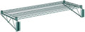 18" x 48" Wire Green Epoxy Wall Mount Shelf, Commercial Fixed Wall Mount Rack, NSF, Metal Floating Shelving for Kitchen, Stock Rooms, Home and Hotel by Zedfire