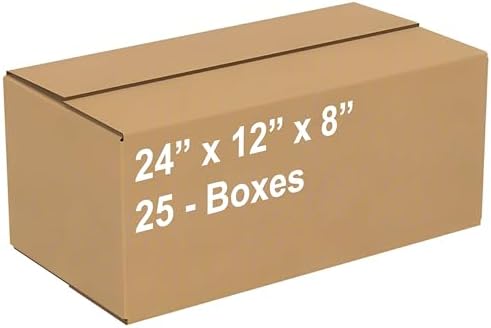 (24 x 12 x 8) - (25 Pack) Corrugated Cardboard Boxes for shipping and moving up to 65 lbs by Unknown