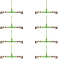 Mytee Products 8 Pack 3/8" - 1/2" Hi-Viz Green Heavy Duty Ratchet Load Chain Binder with Grab Hooks - 9,200 Lbs Working Load Limit - Flatbed Transport Truck Trailer Tie Down Hauling by MyteeProducts