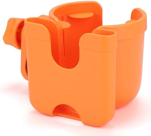 Accmor Stroller Cup Holder with Phone Holder, Bike Cup Holder, Walker Scooter Wheelchair Cup Holder Attachment, Universal Cup Holder for Uppababy Graco Strollers by Accmor