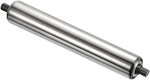 PATIKIL Conveyor Roller 1.5" Diameter 10" Length, Stainless Steel Gravity Transmission Replacement Part Galvanized End, Silver by PATIKIL