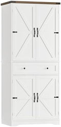 HOSTACK 71" Kitchen Pantry Storage Cabinet, Farmhouse Pantry Cabinet, White by HOSTACK