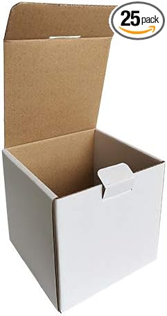 4x4x4'' Small Shipping Boxes, 25 Pack, Cardboard Corrugated Mailers by CH-BOX