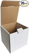 4x4x4'' Small Shipping Boxes, 25 Pack, Cardboard Corrugated Mailers by CH-BOX