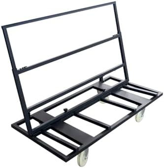 Folding Table Cart Dolly, 1800 LBS Heavy Duty Panel Truck with 4 Swivel Casters, Expandable Foldable Cart with Strap for Plywood, Plasterboard, Warehouse & Party Use by Unknown