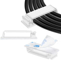 XHF 80 PCS Self Adhesive Cable Clips(XL) White,Wire Clips Cable Management Wire Organizer Cord Holder for Under Desk, Car, Wall, TV PC Ethernet Cable by XHF