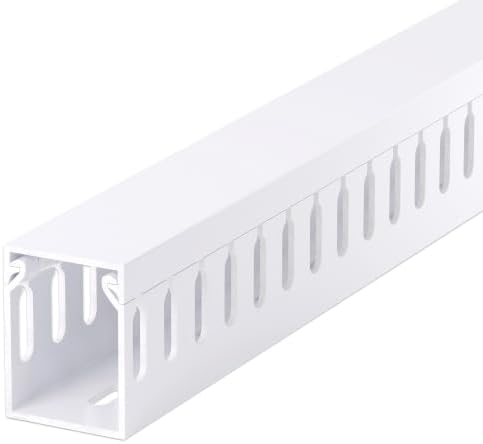 1.6"H x 1.2"W Cable Raceway, 99in Under Desk Wire Management Channel, White by ZhiYo